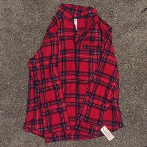 Plaid pj shirt